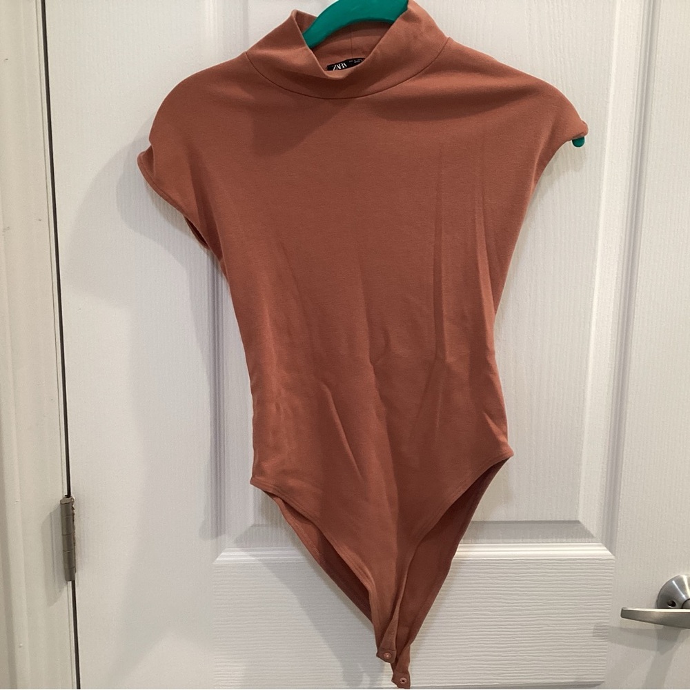Zara Women's Terra cotta  Bodysuit